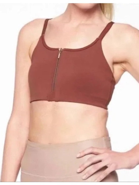 Athleta Other - Athleta | Daily Empower Bra Front-Zip Sports Bra in Light Brown Medium